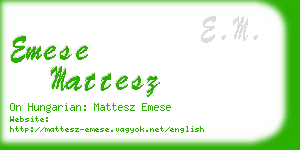 emese mattesz business card